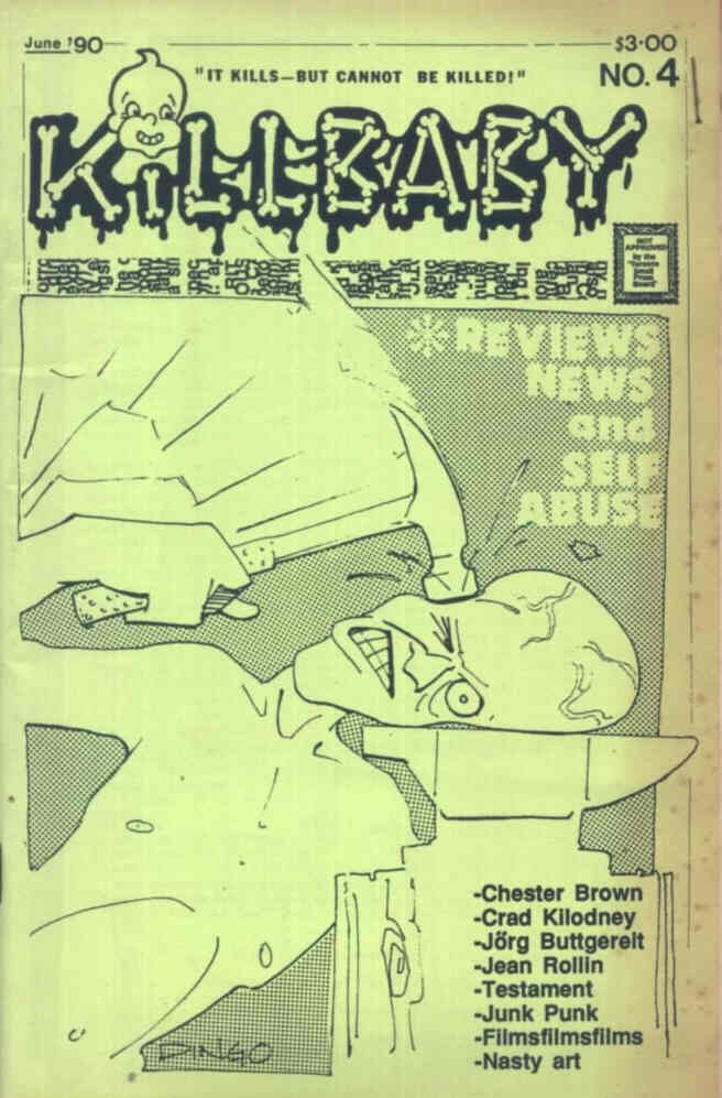 KILLBABY magazine side cover Issue 4 June 1990