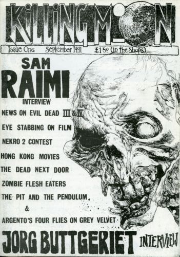 KILLING MOON magazine side cover Issue 1 September 1991