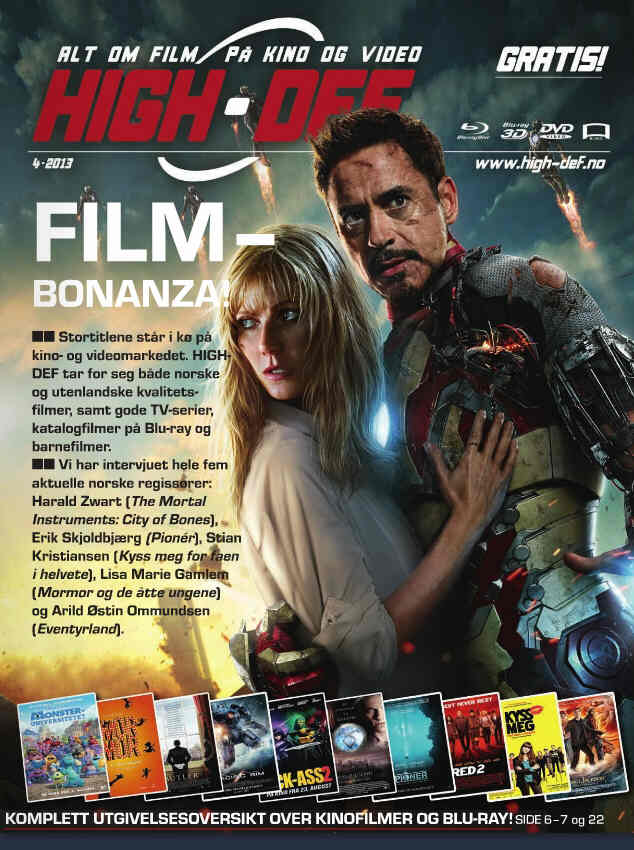 KINOMAGASINET magazine side cover Issue 4 August/September 2013