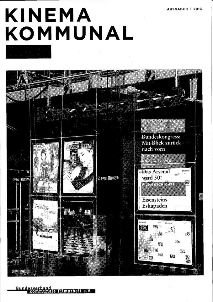 KINEMA KOMMUNAL magazine side cover Issue 2  2013