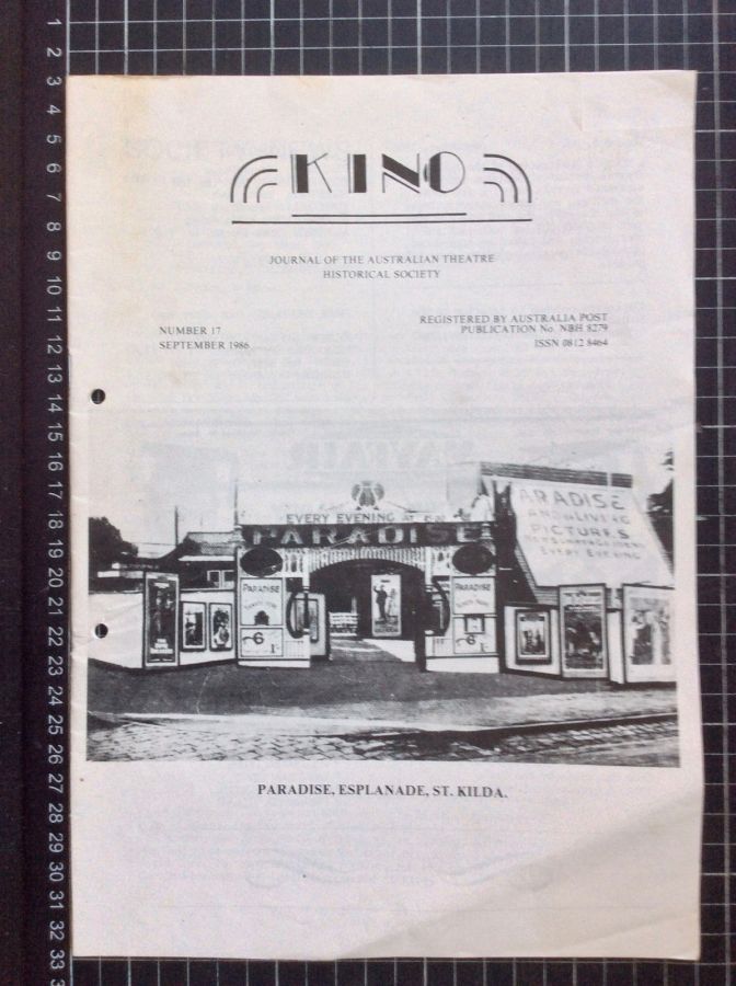 KINO (Australia) magazine side cover Issue 17  September 1986