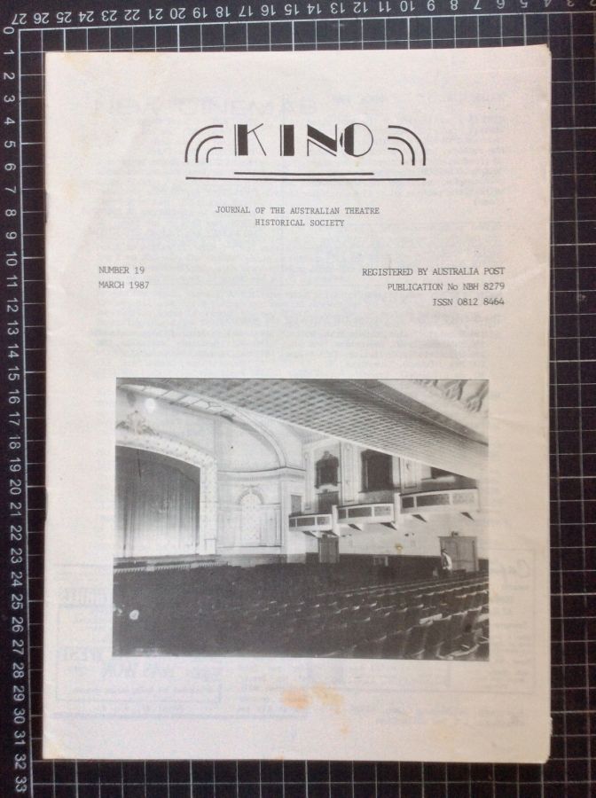 KINO (Australia) magazine side cover Issue 19  March 1987