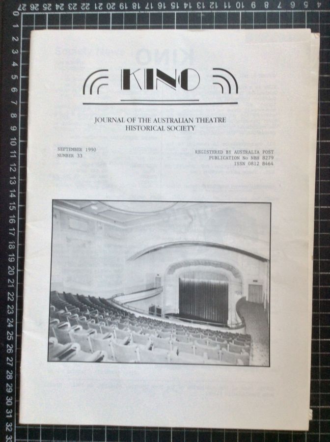 KINO (Australia) magazine side cover Issue 33  September 1990