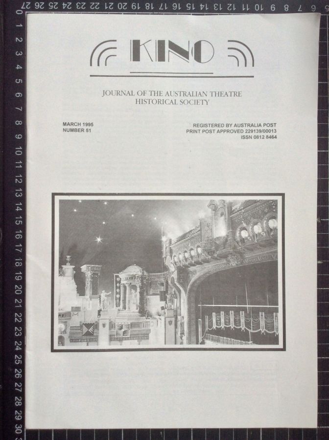 KINO (Australia) magazine side cover Issue 51  March 1995
