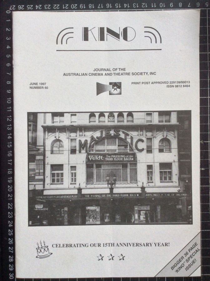 KINO (Australia) magazine side cover Issue 60  June 1997
