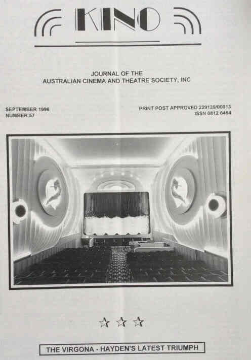 KINO (Australia) magazine side cover Issue 57  September 1996