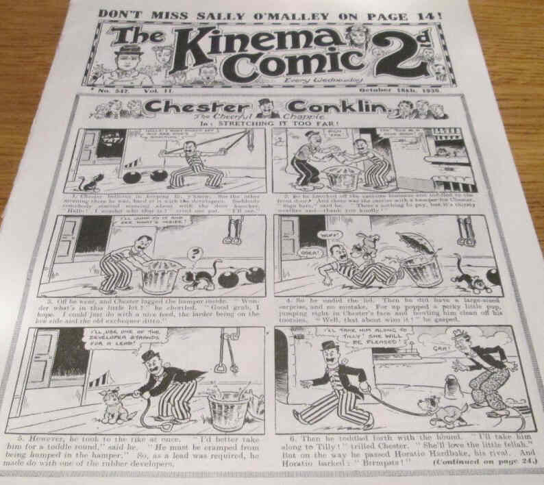 KINEMA COMIC magazine side cover Issue 547 18 October 1930