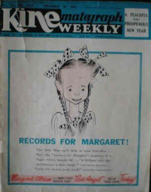KINE WEEKLY magazine side cover 30 December 1943