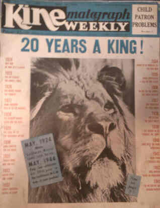 KINE WEEKLY magazine side cover 4 May 1944