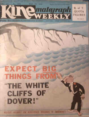 KINE WEEKLY magazine side cover 25 May 1944