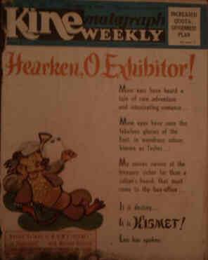 KINE WEEKLY magazine side cover 14 December 1944