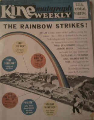 KINE WEEKLY magazine side cover 14 March 1946