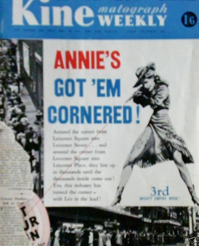 KINE WEEKLY magazine side cover 20 July 1950