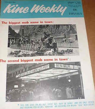 KINE WEEKLY magazine side cover 7 January 1960