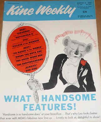 KINE WEEKLY magazine side cover 2 March 1961