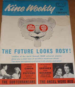 KINE WEEKLY magazine side cover 23 March 1961