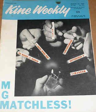 KINE WEEKLY magazine side cover 30 March 1961