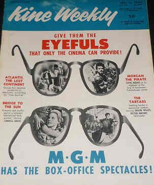 KINE WEEKLY magazine side cover 4 January 1962