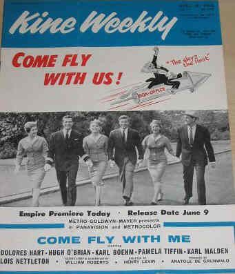 KINE WEEKLY magazine side cover 18 April 1963