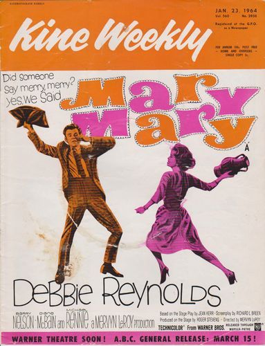 KINE WEEKLY magazine side cover 23 January 1964