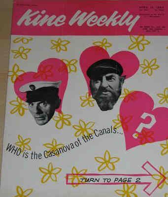 KINE WEEKLY magazine side cover 16 April 1964