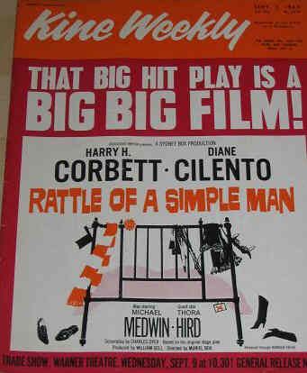 KINE WEEKLY magazine side cover 3 September 1964