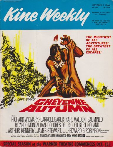 KINE WEEKLY magazine side cover 1 October 1964