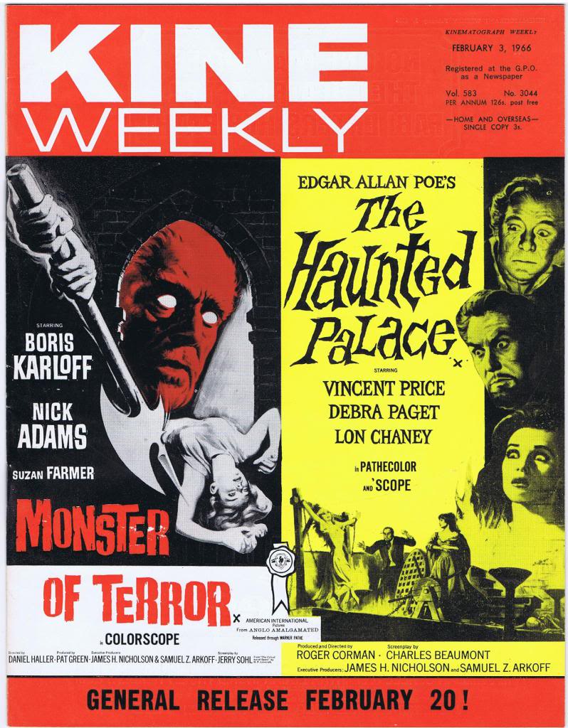 KINE WEEKLY magazine side cover 3 February 1966