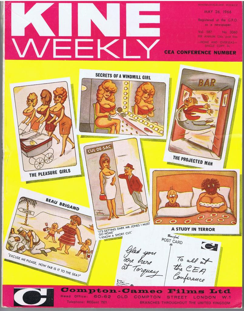 KINE WEEKLY magazine side cover 26 May 1966