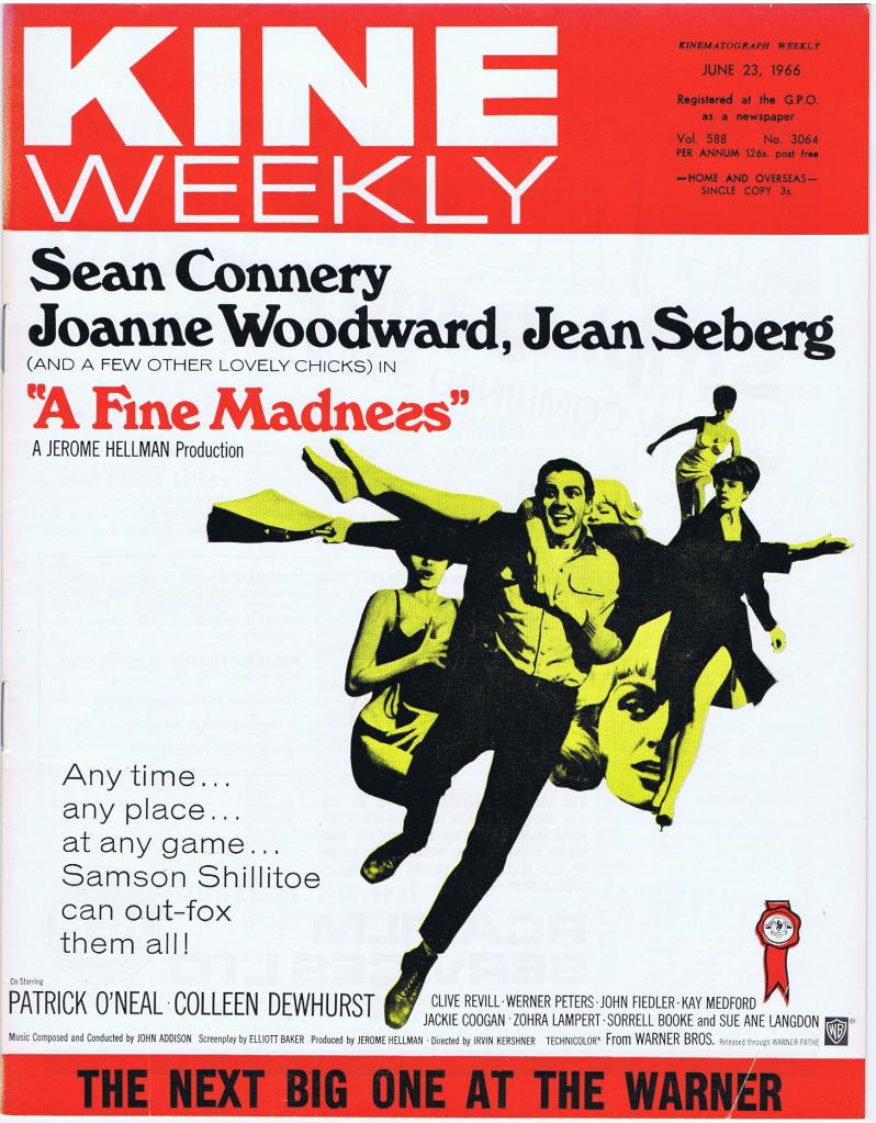 KINE WEEKLY magazine side cover 23 June 1966