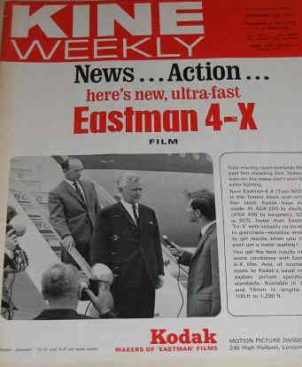 KINE WEEKLY magazine side cover 22 September 1966