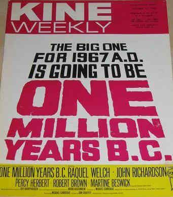 KINE WEEKLY magazine side cover 27 October 1966