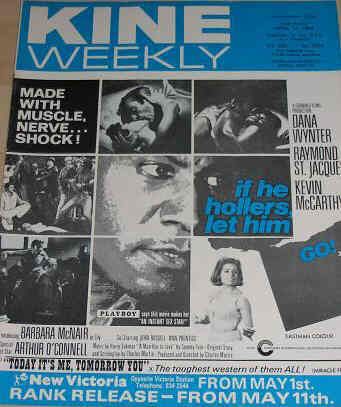 KINE WEEKLY magazine side cover 19 April 1969
