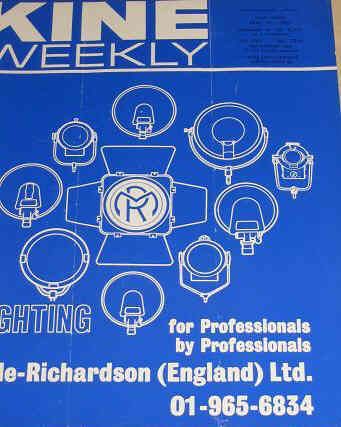 KINE WEEKLY magazine side cover 31 May 1969