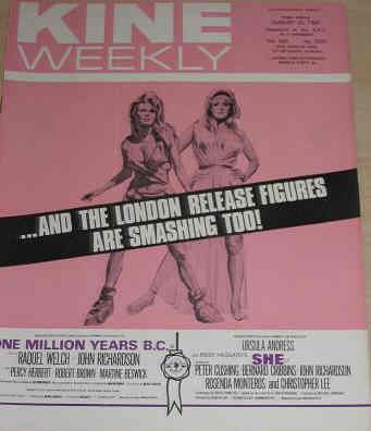 KINE WEEKLY magazine side cover 30 August 1969