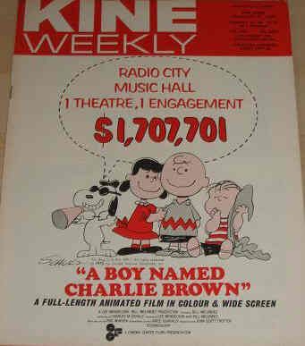 KINE WEEKLY magazine side cover 21 February 1970