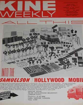 KINE WEEKLY magazine side cover 4 April 1970