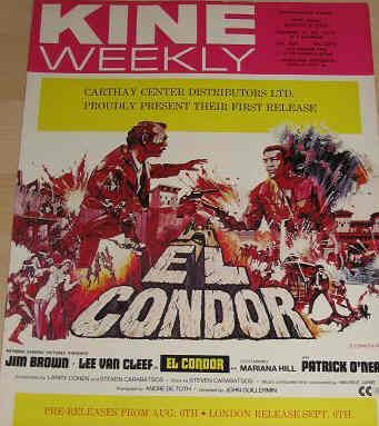 KINE WEEKLY magazine side cover 8 August 1970