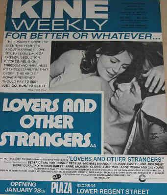 KINE WEEKLY magazine side cover 23 January 1971