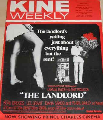 KINE WEEKLY magazine side cover 13 February 1971
