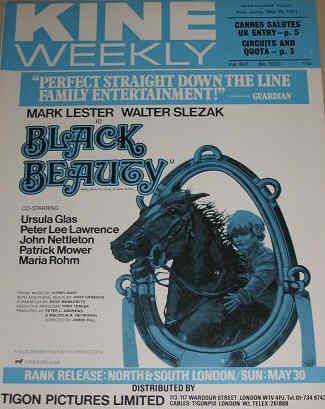 KINE WEEKLY magazine side cover 29 May 1971