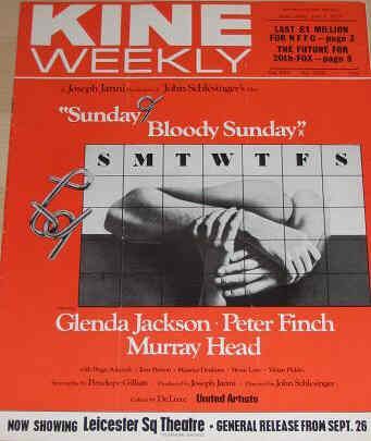 KINE WEEKLY magazine side cover 3 July 1971