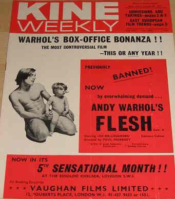 KINE WEEKLY magazine side cover 14 August 1971