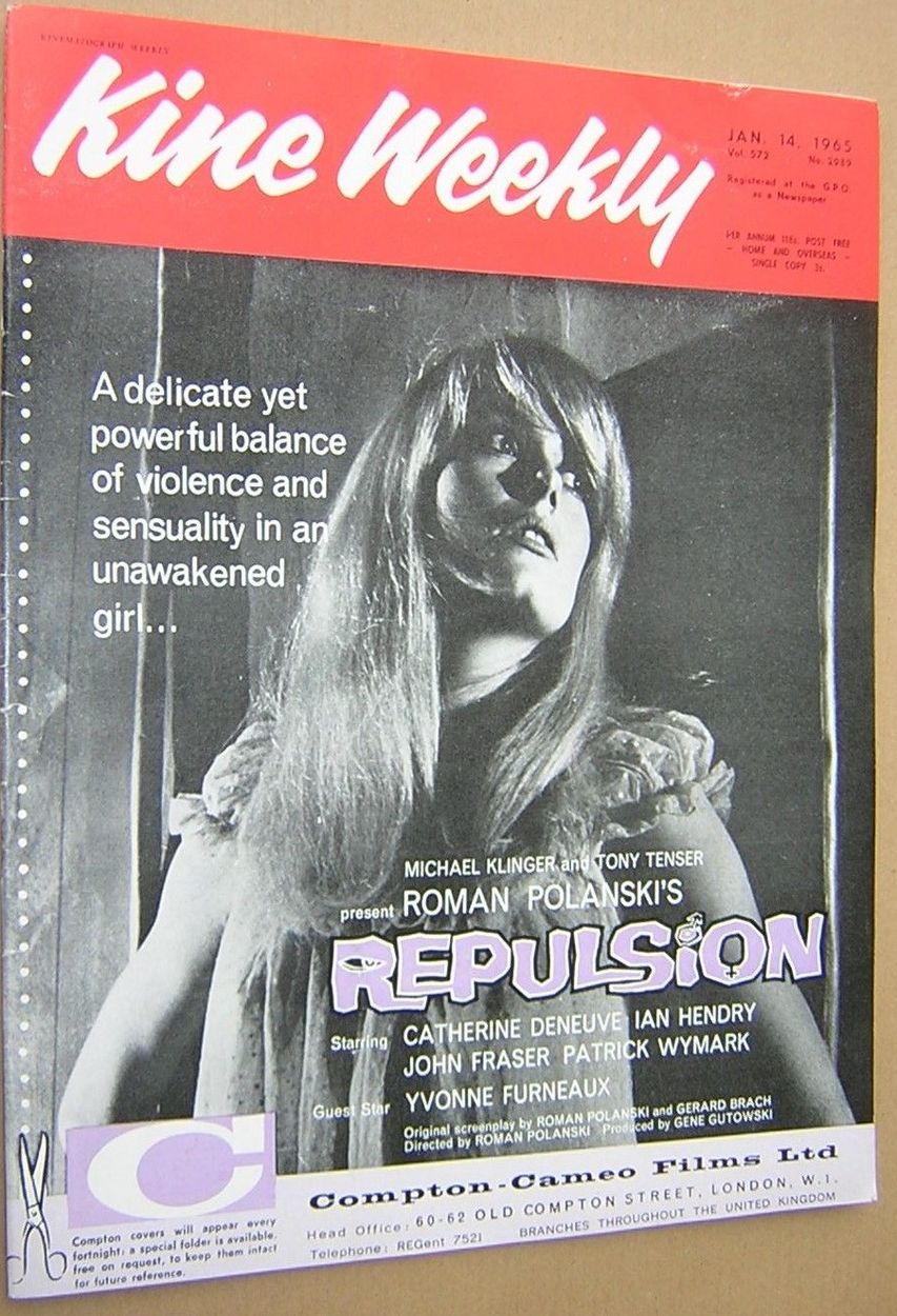 KINE WEEKLY magazine side cover 14 January 1965