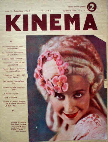 KINEMA (It) magazine side cover November 1933
