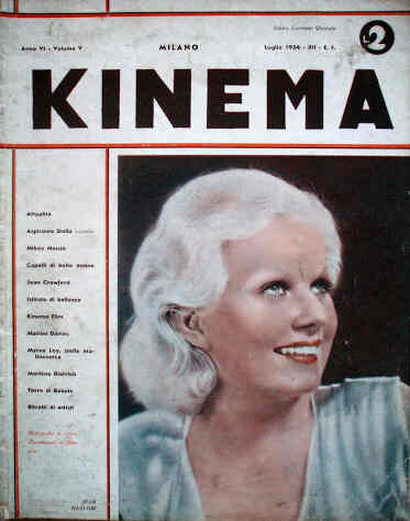 KINEMA (It) magazine side cover July 1934