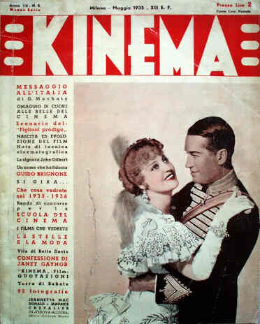 KINEMA (It) magazine side cover May 1935
