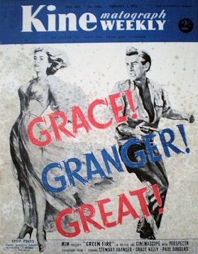 KINE WEEKLY magazine side cover 3 February 1953