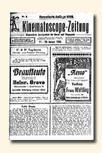 KINEMATOSCOPE-ZEITUNG magazine side cover  1909