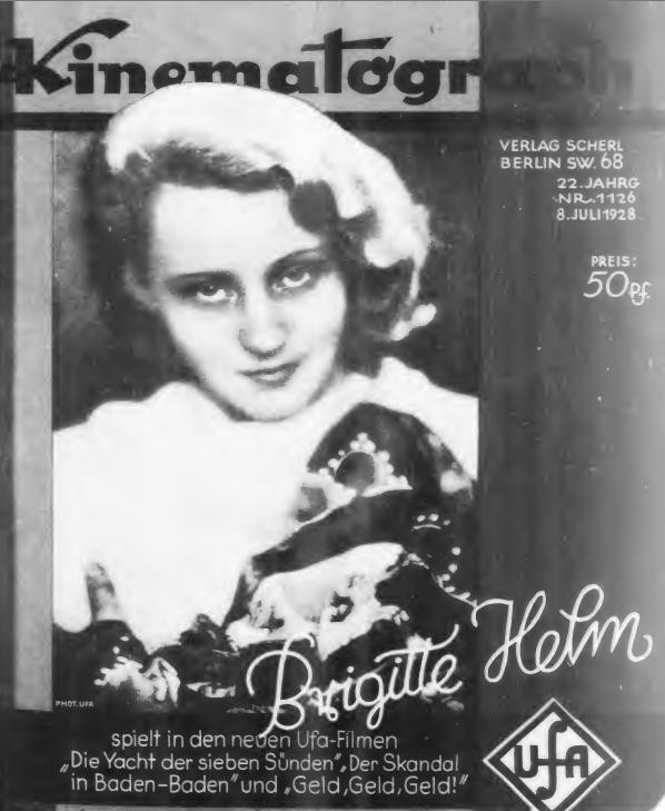 KINEMATOGRAPH | DER magazine cover Issue 1126 8 July 1928